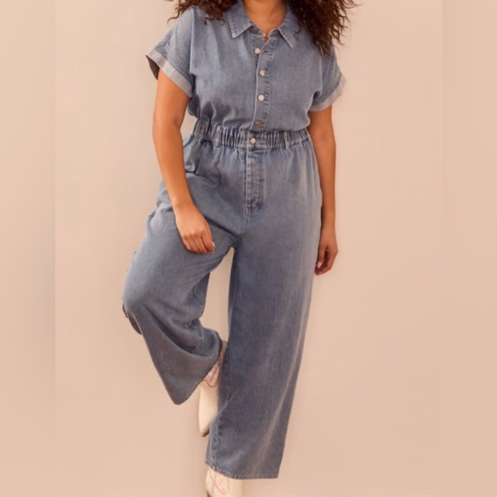 Arula Blue Denim Jumpsuit